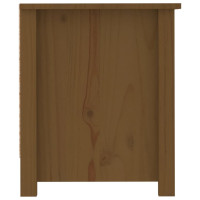 Produktbild för Skoskåp honungsbrun 110x38x45,5 cm massiv furu