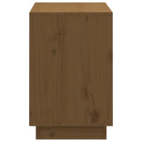 Produktbild för Skoskåp honungsbrun 110x34x52 cm massiv furu
