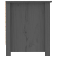 Produktbild för Skoskåp grå 110x38x45,5 cm massiv furu