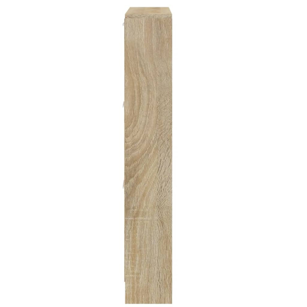 Produktbild för Skoskåp ek 59x17x108 cm konstruerat trä