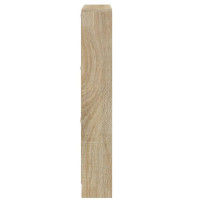 Produktbild för Skoskåp ek 59x17x108 cm konstruerat trä