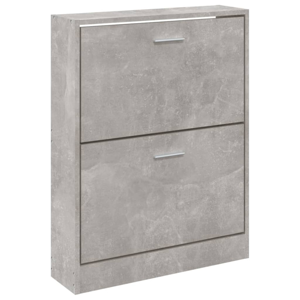Produktbild för Skoskåp betonggrå 59x17x81 cm konstruerat trä