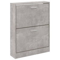 Produktbild för Skoskåp betonggrå 59x17x81 cm konstruerat trä