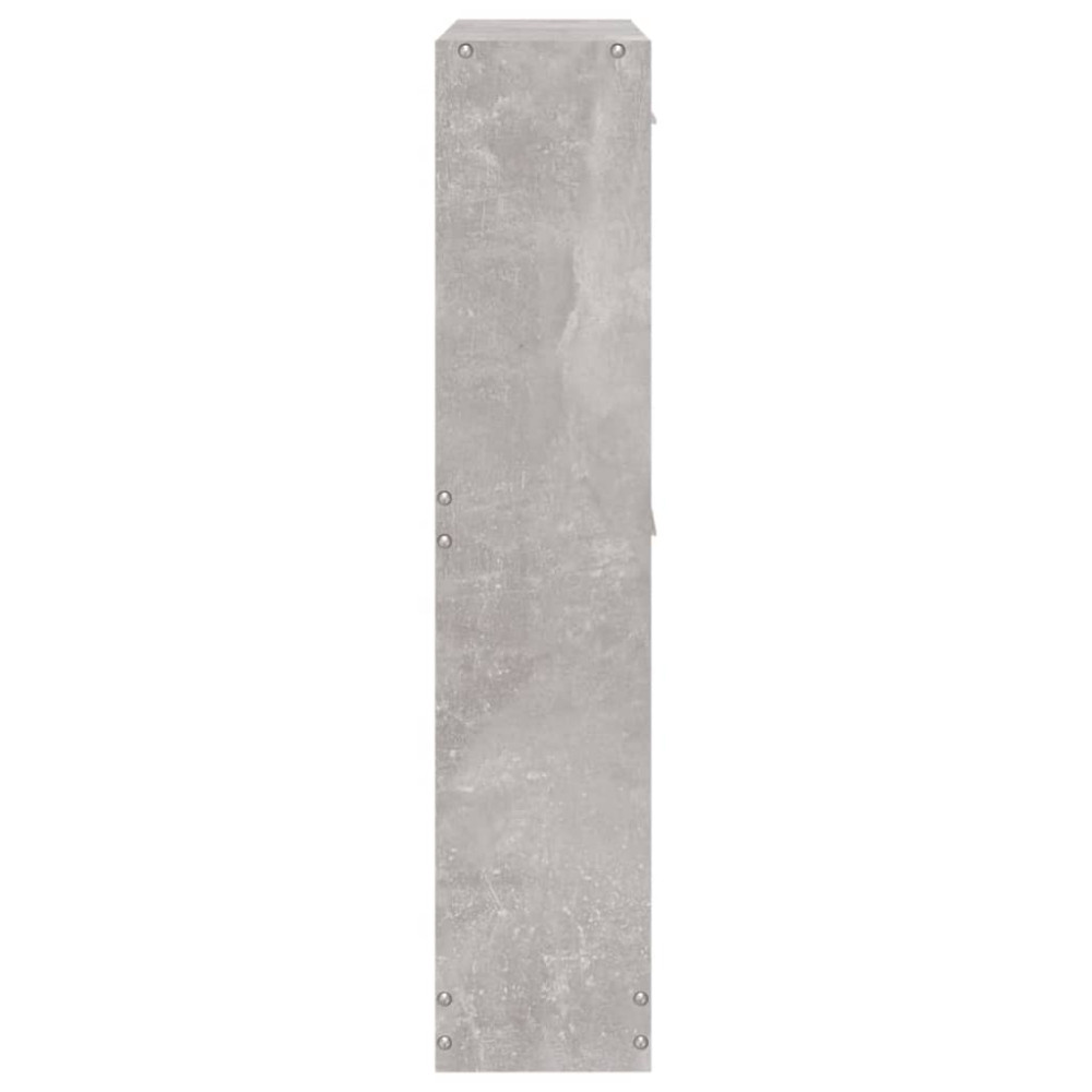 Produktbild för Skoskåp betonggrå 59x17x81 cm konstruerat trä