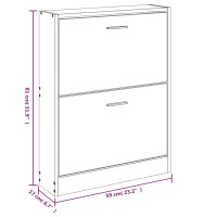 Produktbild för Skoskåp betonggrå 59x17x81 cm konstruerat trä