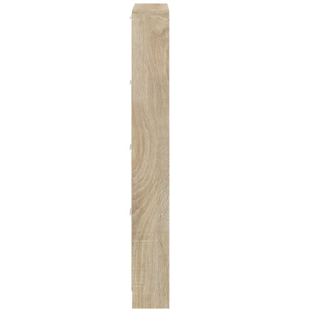 Produktbild för Skoskåp ek 59x17x150 cm konstruerat trä