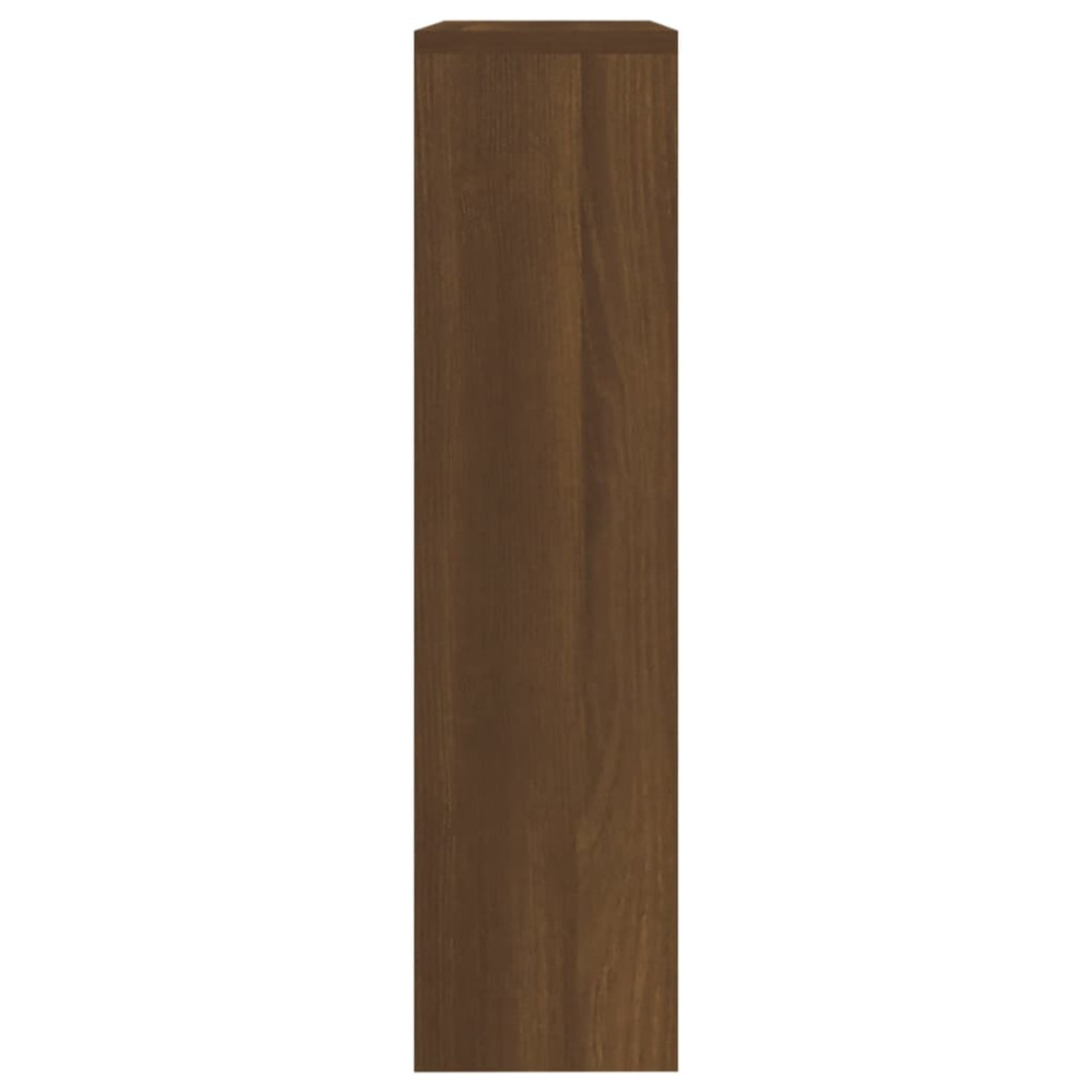 Produktbild för Skoskåp med 2 skåp brun ek 63x17x67 cm