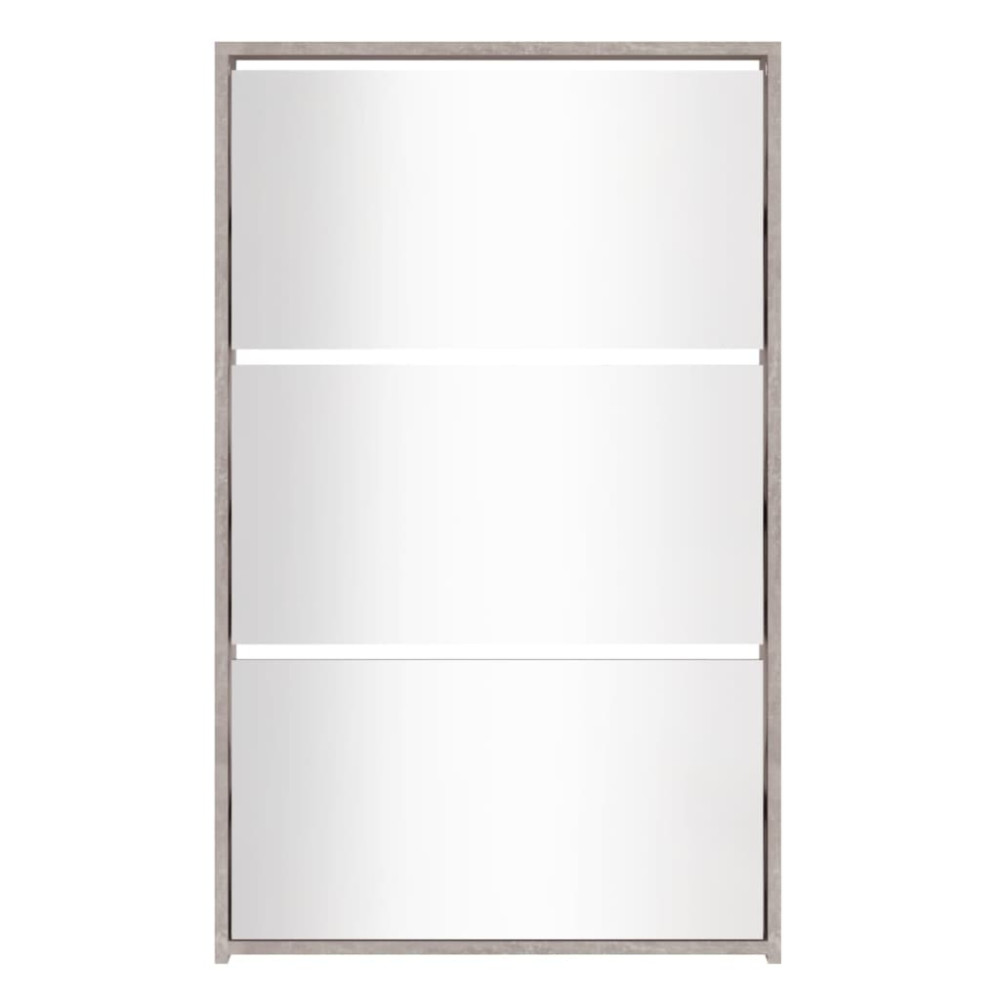Produktbild för Skoskåp med 3 skåp betonggrå 63x17x102,5 cm