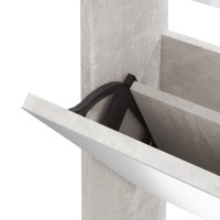 Produktbild för Skoskåp med 3 skåp betonggrå 63x17x102,5 cm