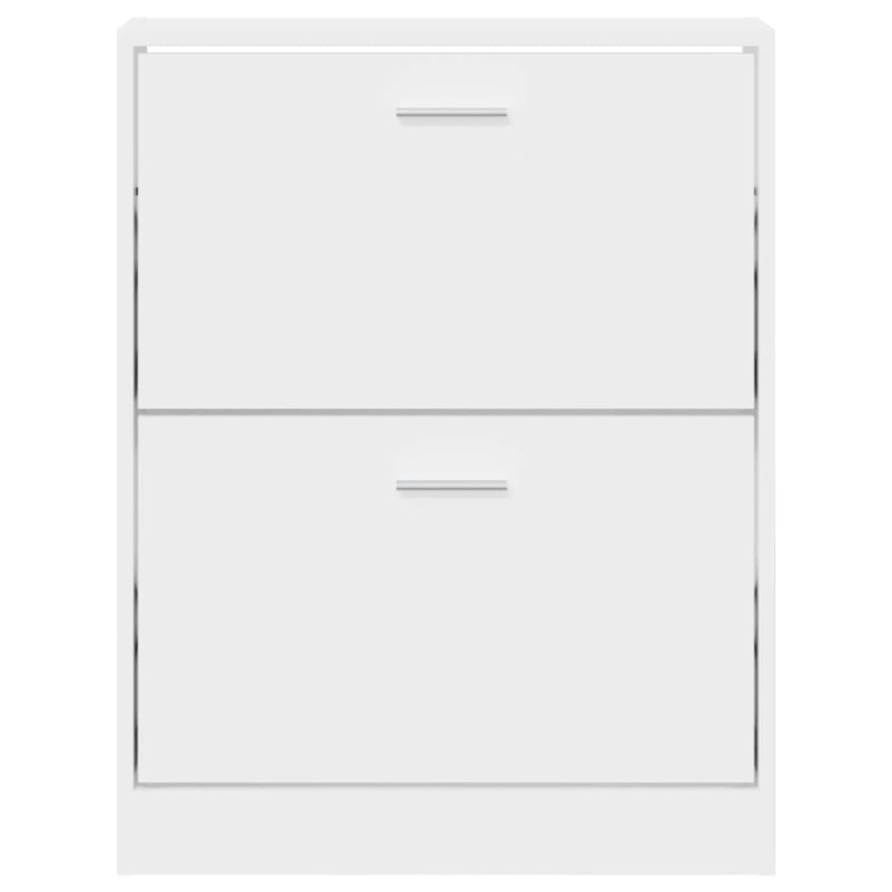 Produktbild för Skoskåp vit 59x17x81 cm konstruerat trä
