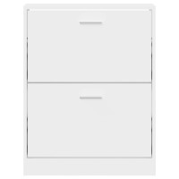 Produktbild för Skoskåp vit 59x17x81 cm konstruerat trä