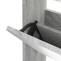 Produktbild för Skoskåp med 3 skåp grå sonoma 63x17x102,5 cm