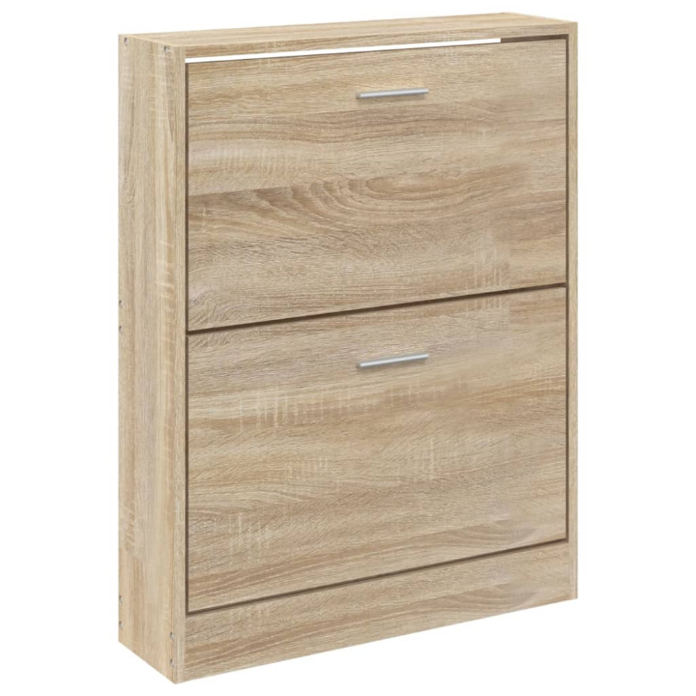 Produktbild för Skoskåp ek 59x17x81 cm konstruerat trä