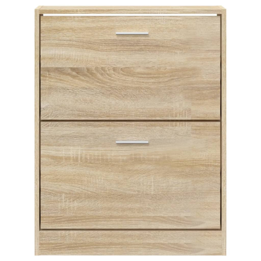 Produktbild för Skoskåp ek 59x17x81 cm konstruerat trä