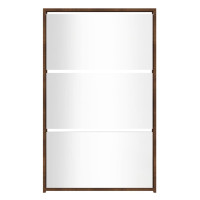 Produktbild för Skoskåp med 3 skåp brun ek 63x17x102,5 cm