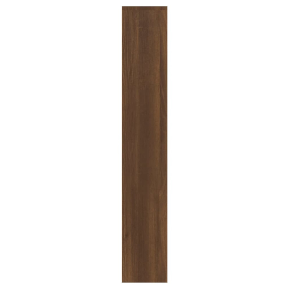Produktbild för Skoskåp med 3 skåp brun ek 63x17x102,5 cm