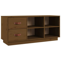 Produktbild för Skobänk honungsbrun 100x34x45 cm massiv furu