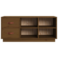 Produktbild för Skobänk honungsbrun 100x34x45 cm massiv furu