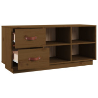 Produktbild för Skobänk honungsbrun 100x34x45 cm massiv furu