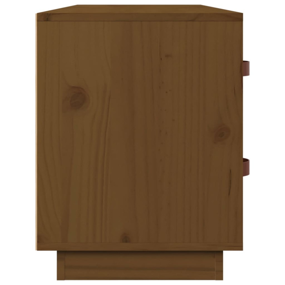 Produktbild för Skobänk honungsbrun 100x34x45 cm massiv furu