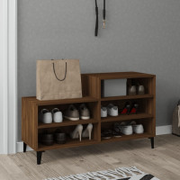 Produktbild för Skoskåp brun ek 102x36x60 cm konstruerat trä