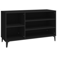Produktbild för Skoskåp svart 102x36x60 cm konstruerat trä