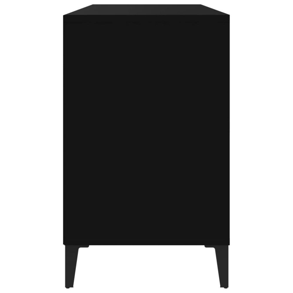 Produktbild för Skoskåp svart 102x36x60 cm konstruerat trä