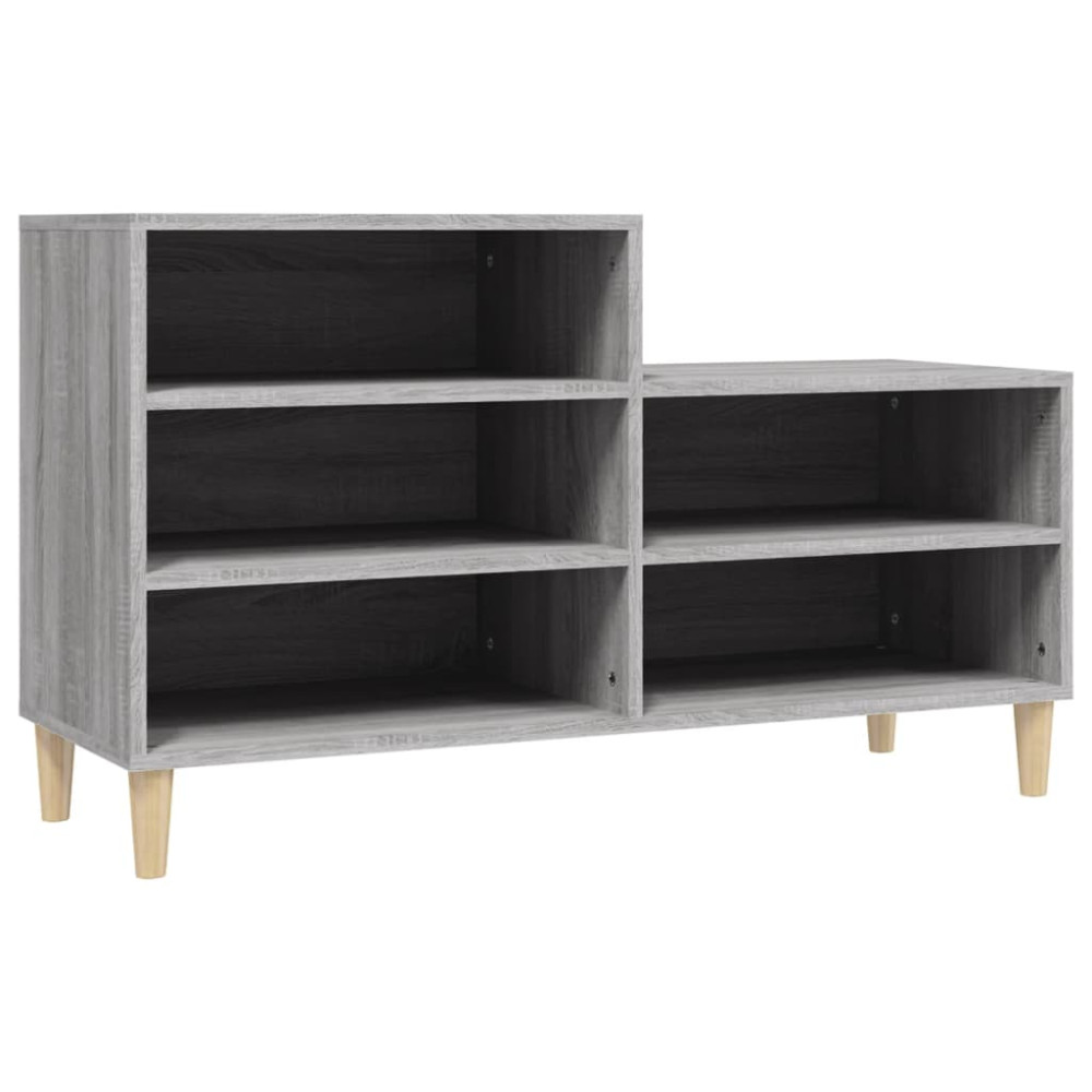 Produktbild för Skoskåp grå sonoma 102x36x60 cm konstruerat trä