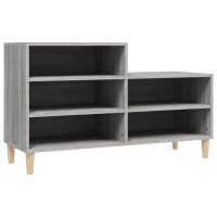 Produktbild för Skoskåp grå sonoma 102x36x60 cm konstruerat trä