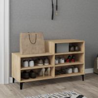 Produktbild för Skohylla sonoma-ek 102x36x60 cm konstruerat trä