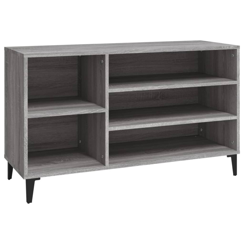 Produktbild för Skoskåp grå sonoma 102x36x60 cm konstruerat trä
