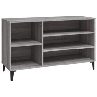 Produktbild för Skoskåp grå sonoma 102x36x60 cm konstruerat trä