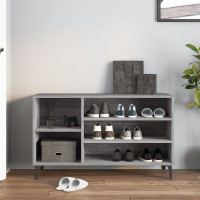 Produktbild för Skoskåp grå sonoma 102x36x60 cm konstruerat trä