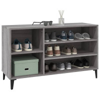 Produktbild för Skoskåp grå sonoma 102x36x60 cm konstruerat trä
