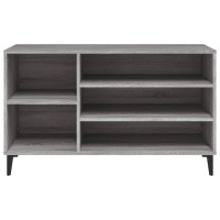 Produktbild för Skoskåp grå sonoma 102x36x60 cm konstruerat trä