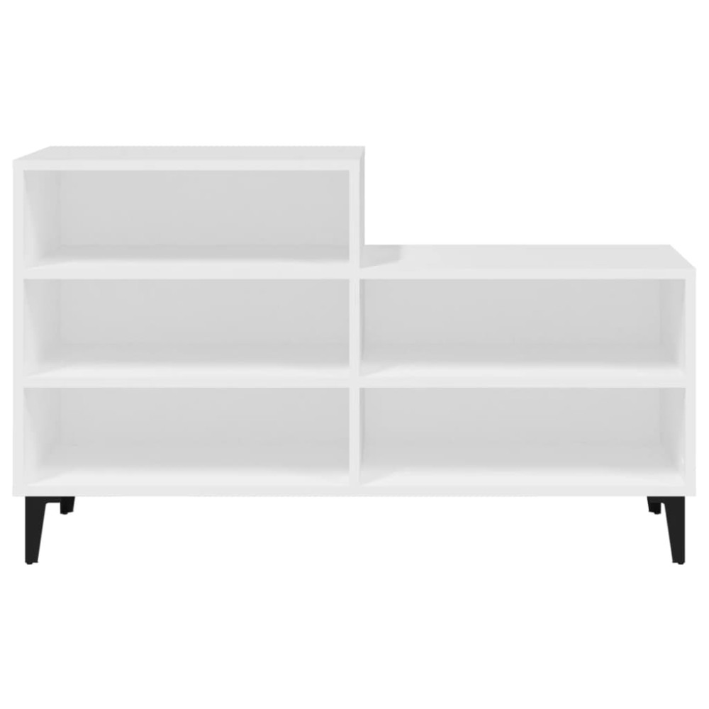 Produktbild för Skoskåp vit 102x36x60 cm konstruerat trä