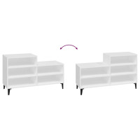 Produktbild för Skoskåp vit 102x36x60 cm konstruerat trä