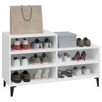 Produktbild för Skoskåp vit 102x36x60 cm konstruerat trä