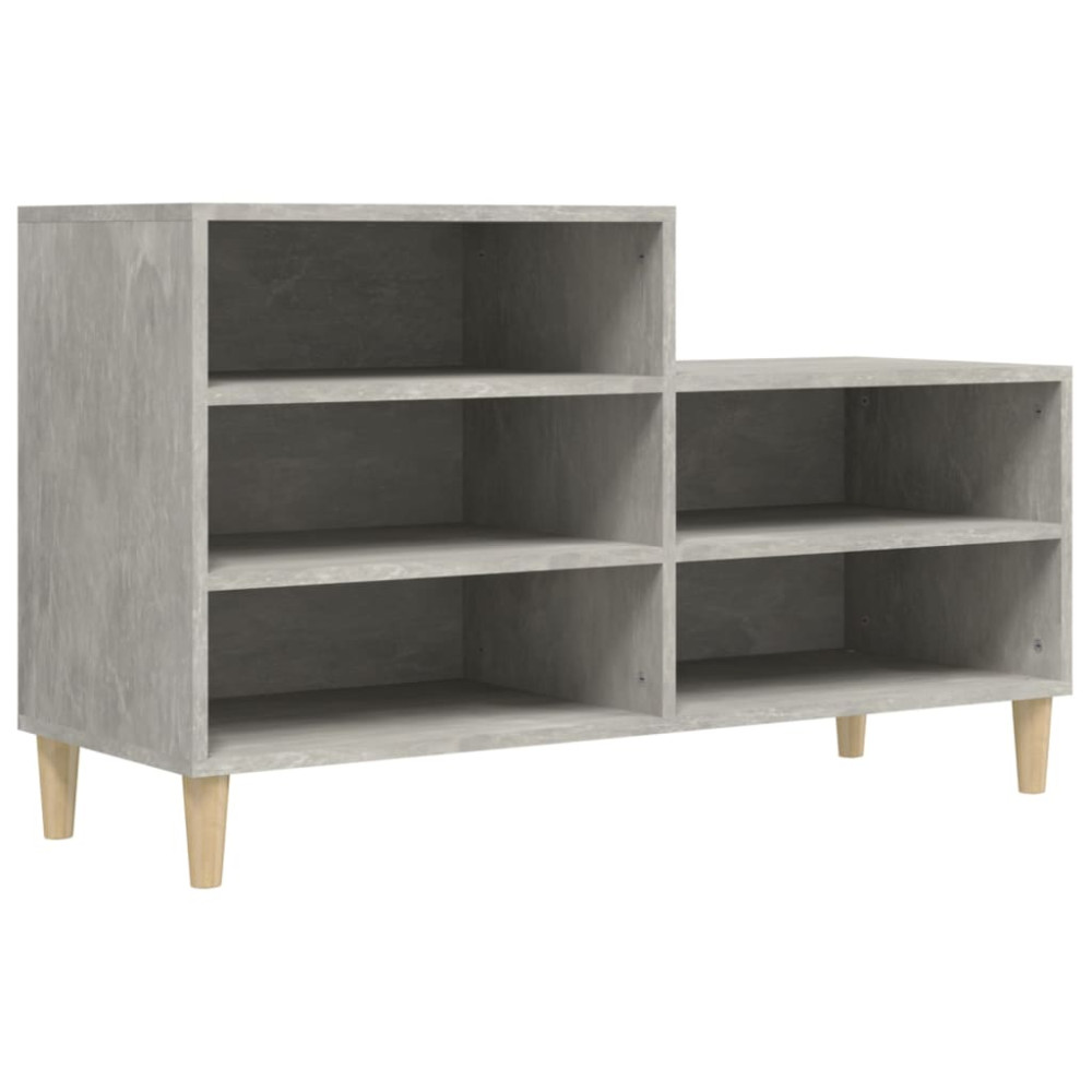 Produktbild för Skoskåp betonggrå 102x36x60 cm konstruerat trä