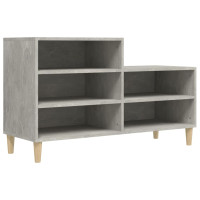 Produktbild för Skoskåp betonggrå 102x36x60 cm konstruerat trä