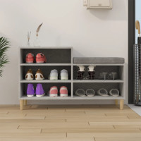 Produktbild för Skoskåp betonggrå 102x36x60 cm konstruerat trä