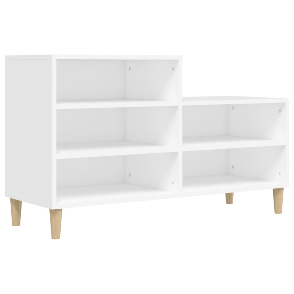 Produktbild för Skoskåp vit 102x36x60 cm konstruerat trä