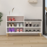 Produktbild för Skoskåp vit 102x36x60 cm konstruerat trä