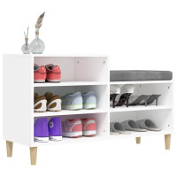 Produktbild för Skoskåp vit 102x36x60 cm konstruerat trä