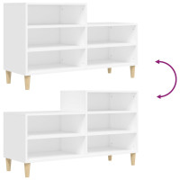 Produktbild för Skoskåp vit 102x36x60 cm konstruerat trä