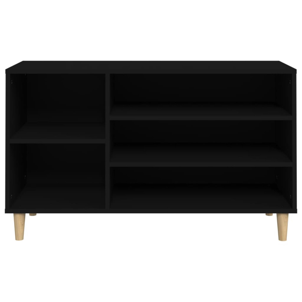Produktbild för Skoskåp svart 102x36x60 cm konstruerat trä