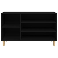 Produktbild för Skoskåp svart 102x36x60 cm konstruerat trä