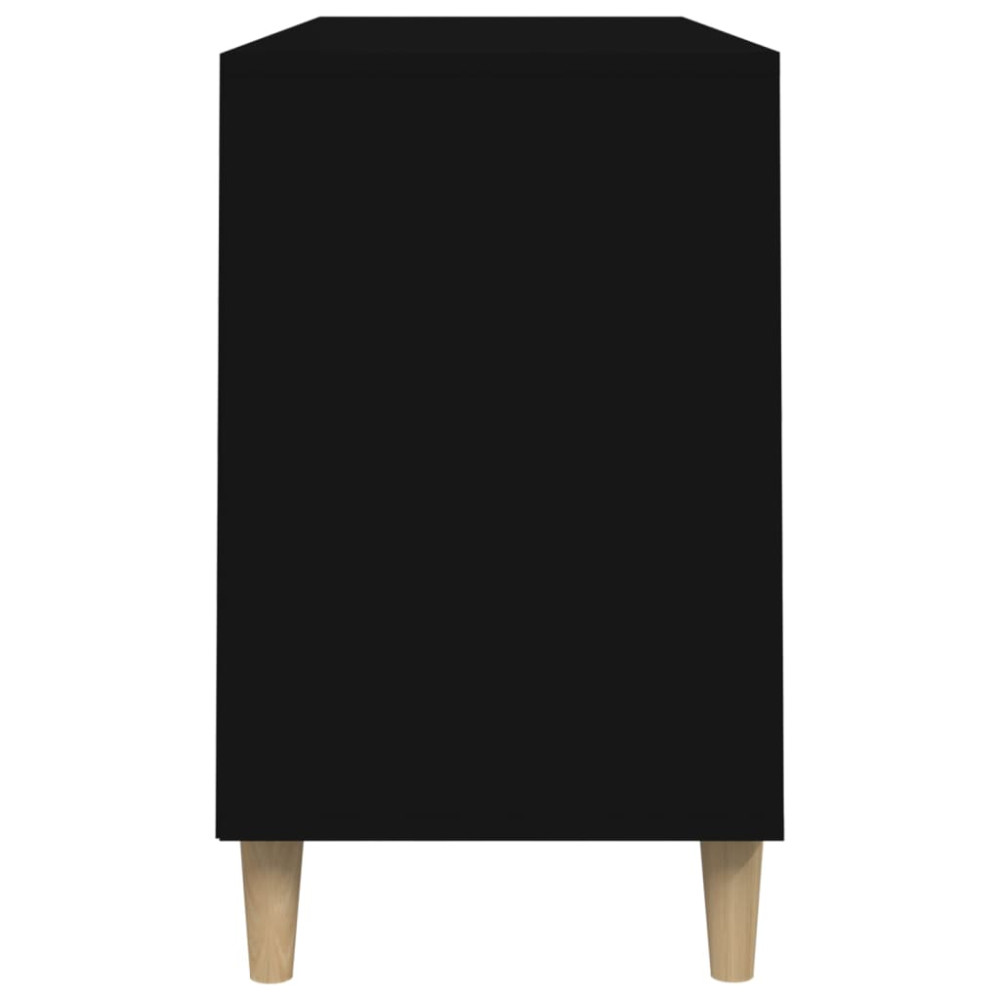Produktbild för Skoskåp svart 102x36x60 cm konstruerat trä