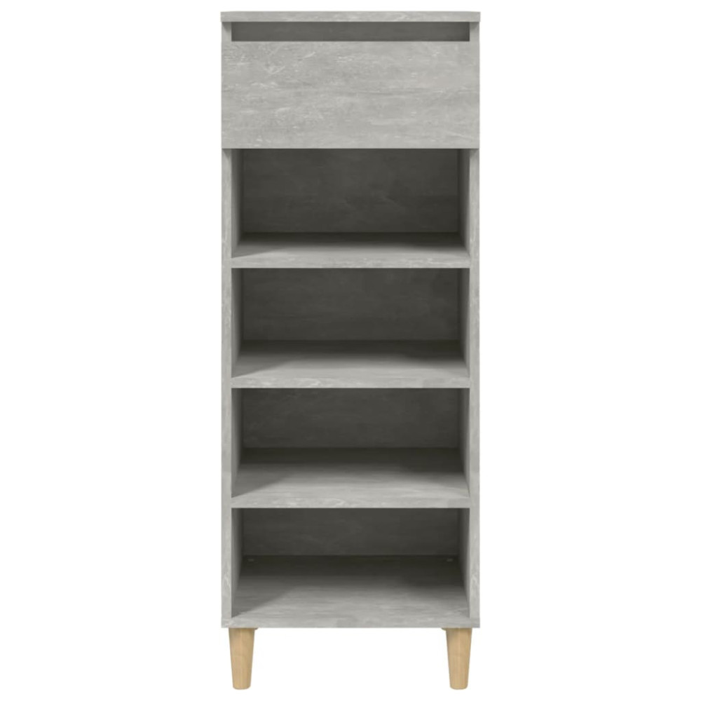 Produktbild för Skoskåp betonggrå 40x36x105 cm konstruerat trä