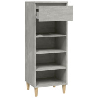 Produktbild för Skoskåp betonggrå 40x36x105 cm konstruerat trä